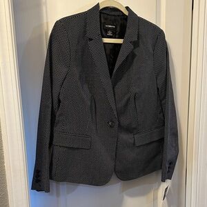 Liz Claiborne Black and White Patterned Blazer